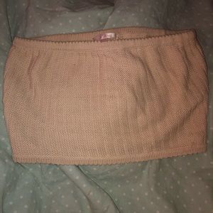 Crochet tube top tan beautiful detail